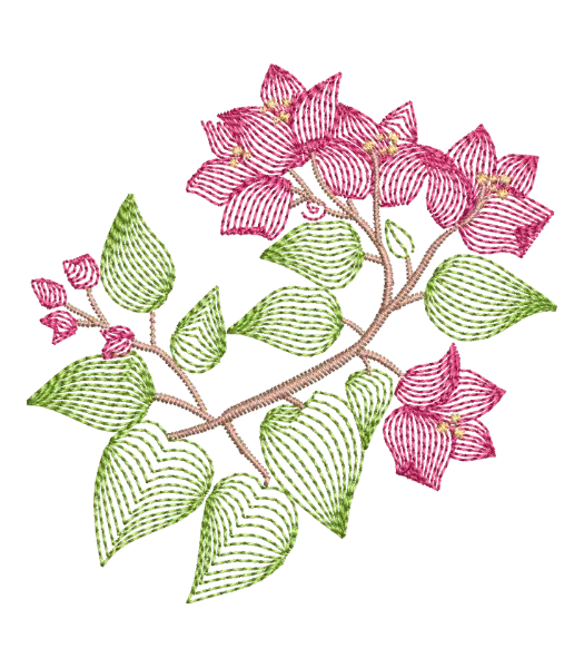 Matriz de Bordado Primavera Rosa
